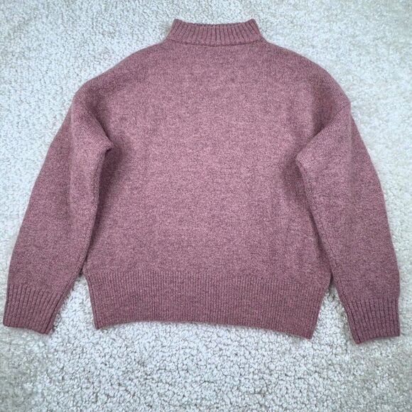 Madewell Dillon Mockneck Wool Alpaca Sweater Pink - Picture 3 of 10
